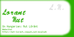 lorant mut business card